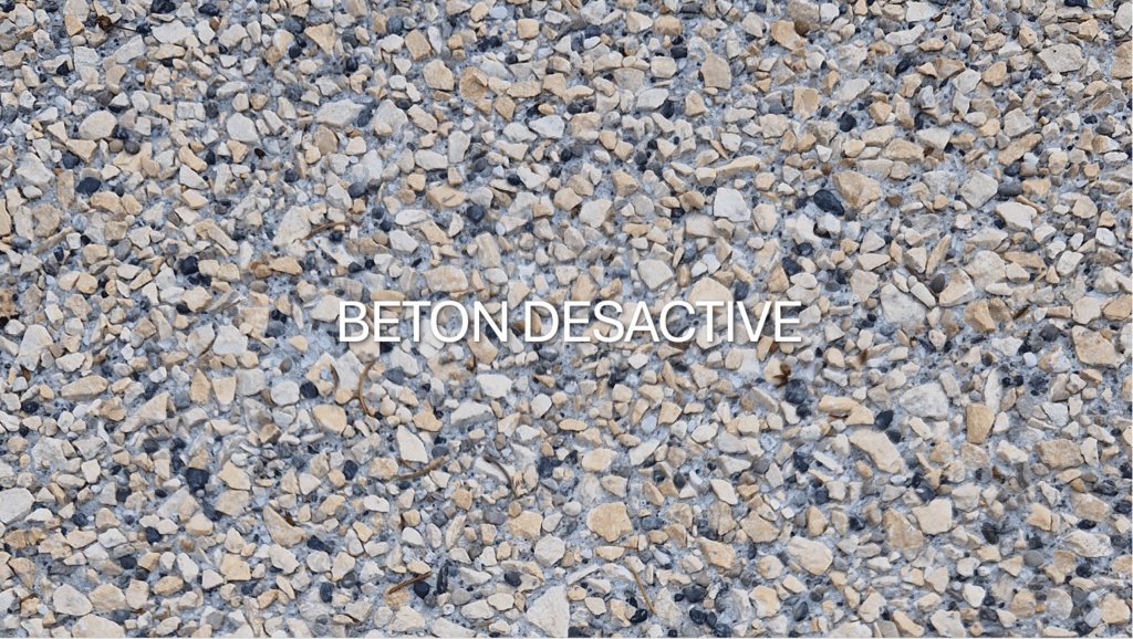 réalisation de terrasses en béton désactivé en Savoie, Haute-Savoie, Ain