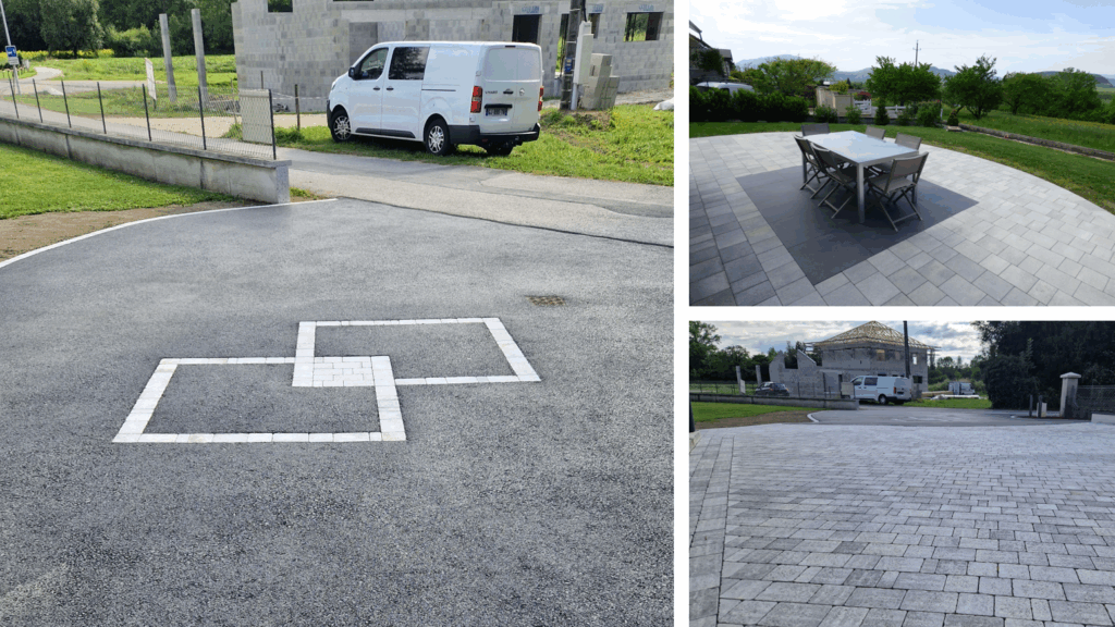 revêtement de cour ou création de terrasse, le pavé peut -être une solution pratique pour aménager un sol autour de votre maison